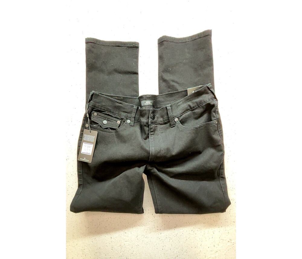 True Religion Rocco Relaxed Skinny Jeans Mens 32x32 Black Flap Pocket NWT $164